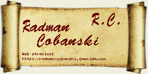 Radman Čobanski vizit kartica